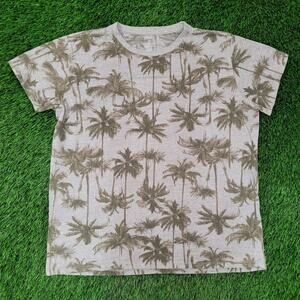 American-Eagle AOP Palm-Tree Shirt Womens XL 24x27 Baggy